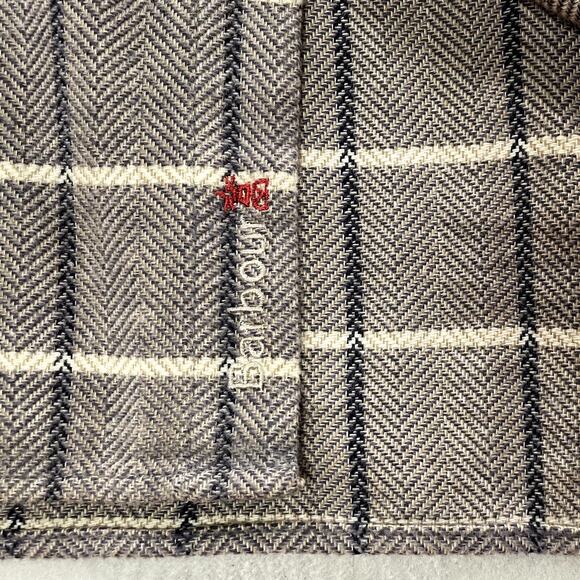 Barbour UK XL US L Gretna Check Shirt Tailored Fit Long Sleeve Cotton Flannel - Picture 15 of 15